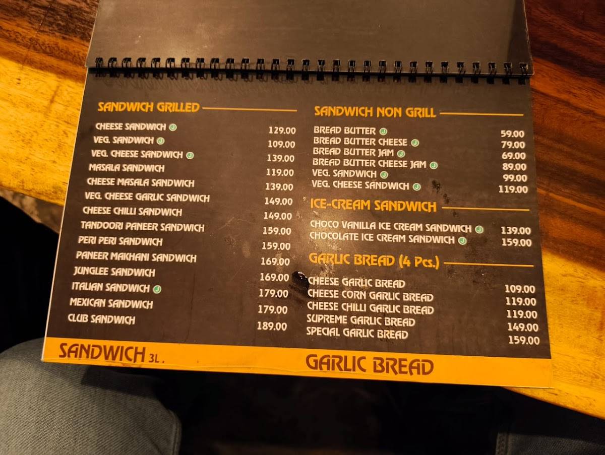 Cavez Cafeteria menu