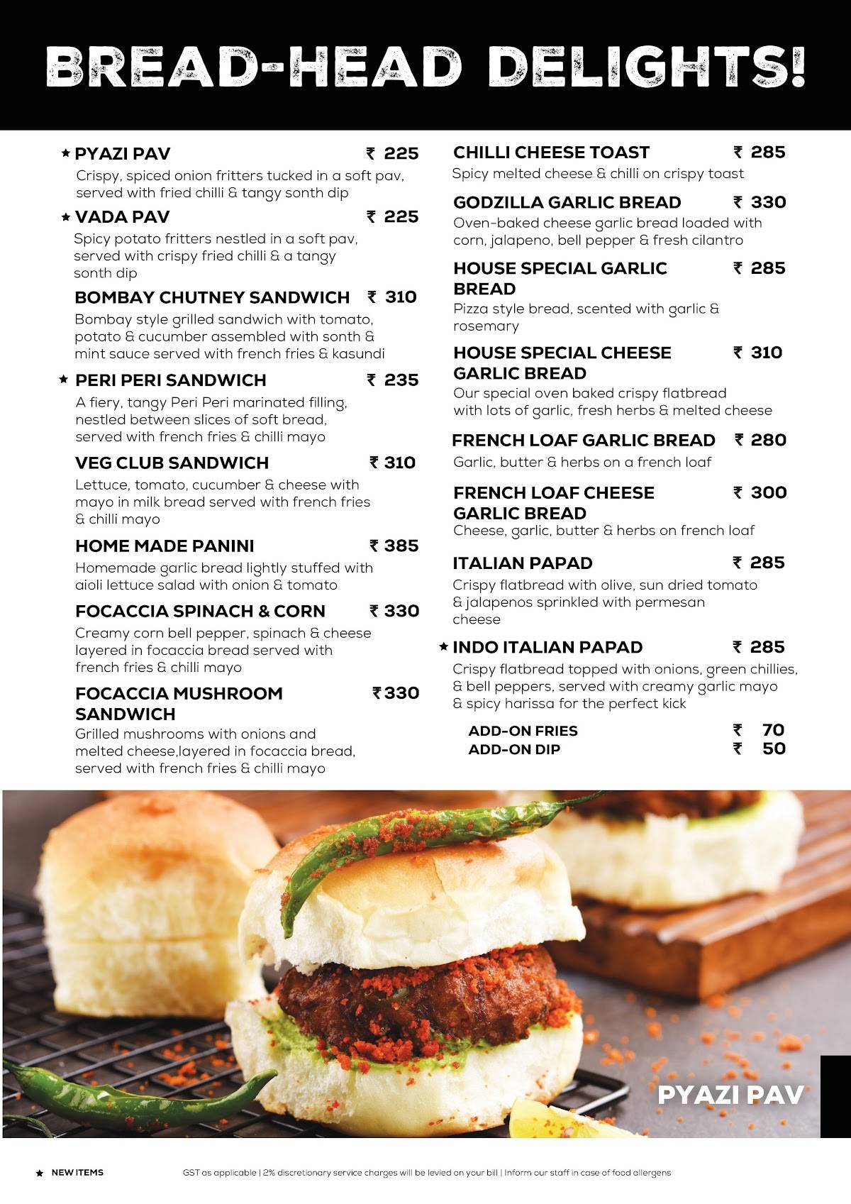 Chai Break - Southern avenue menu