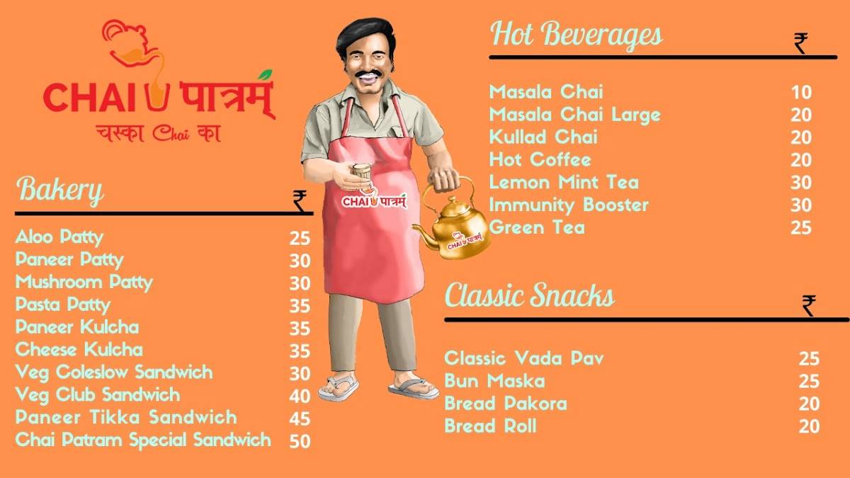 Chai Patram menu