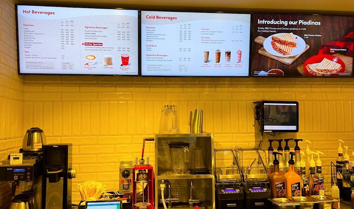 Tim Hortons menu
