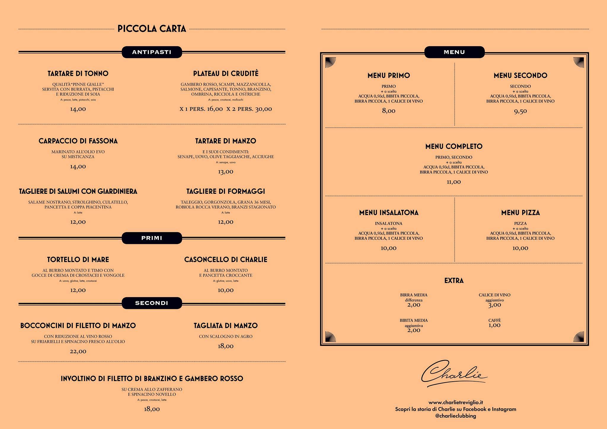 Menu di Charlie 