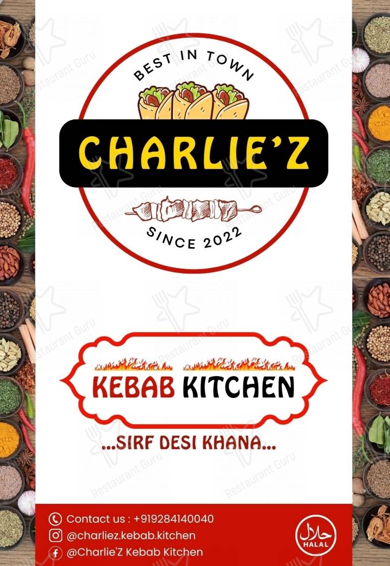 Charlie'z Kebab Kitchen menu