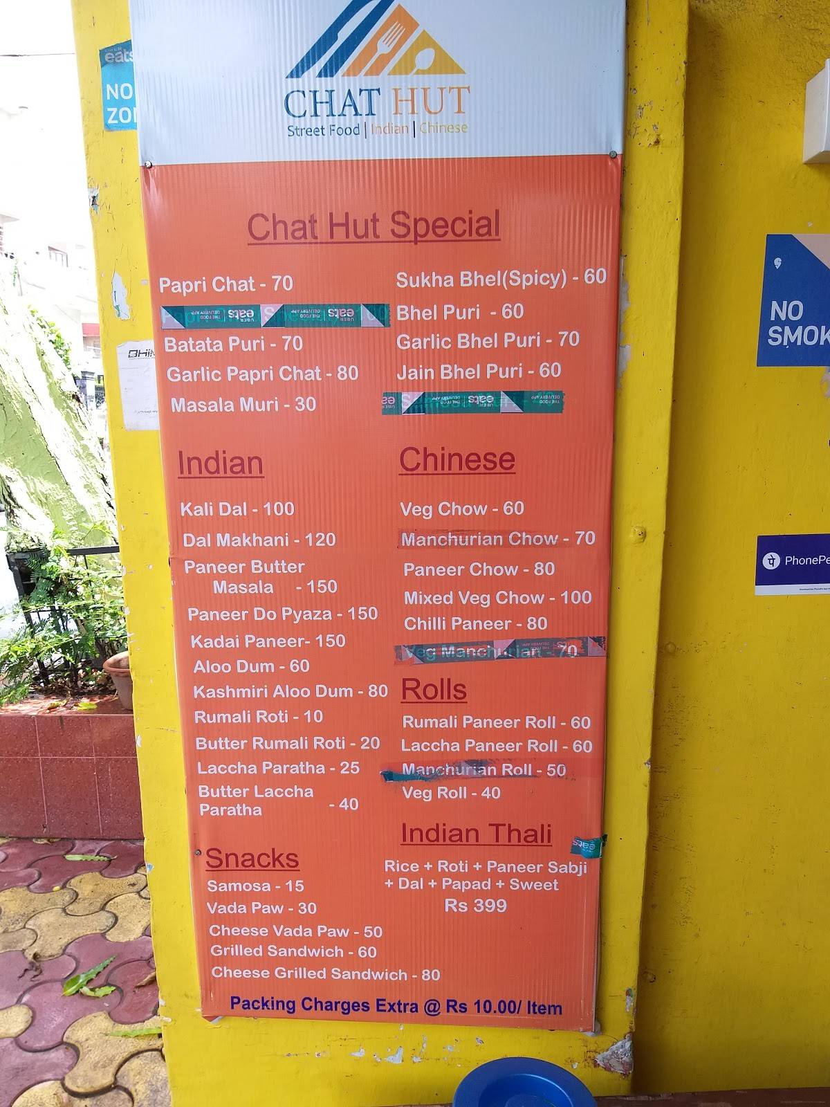 Chat Hut menu