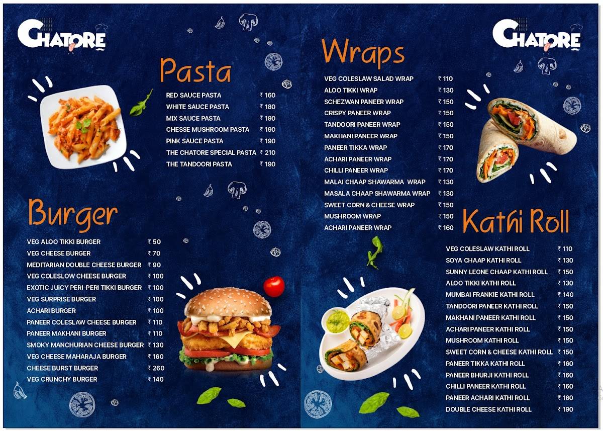 Chatore Restaurent & Cafe menu