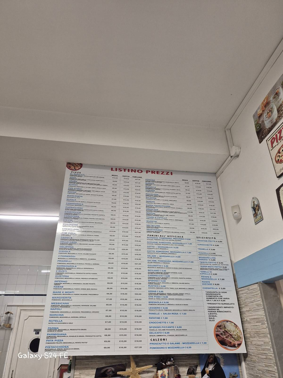 Menu di Che Pizza! 