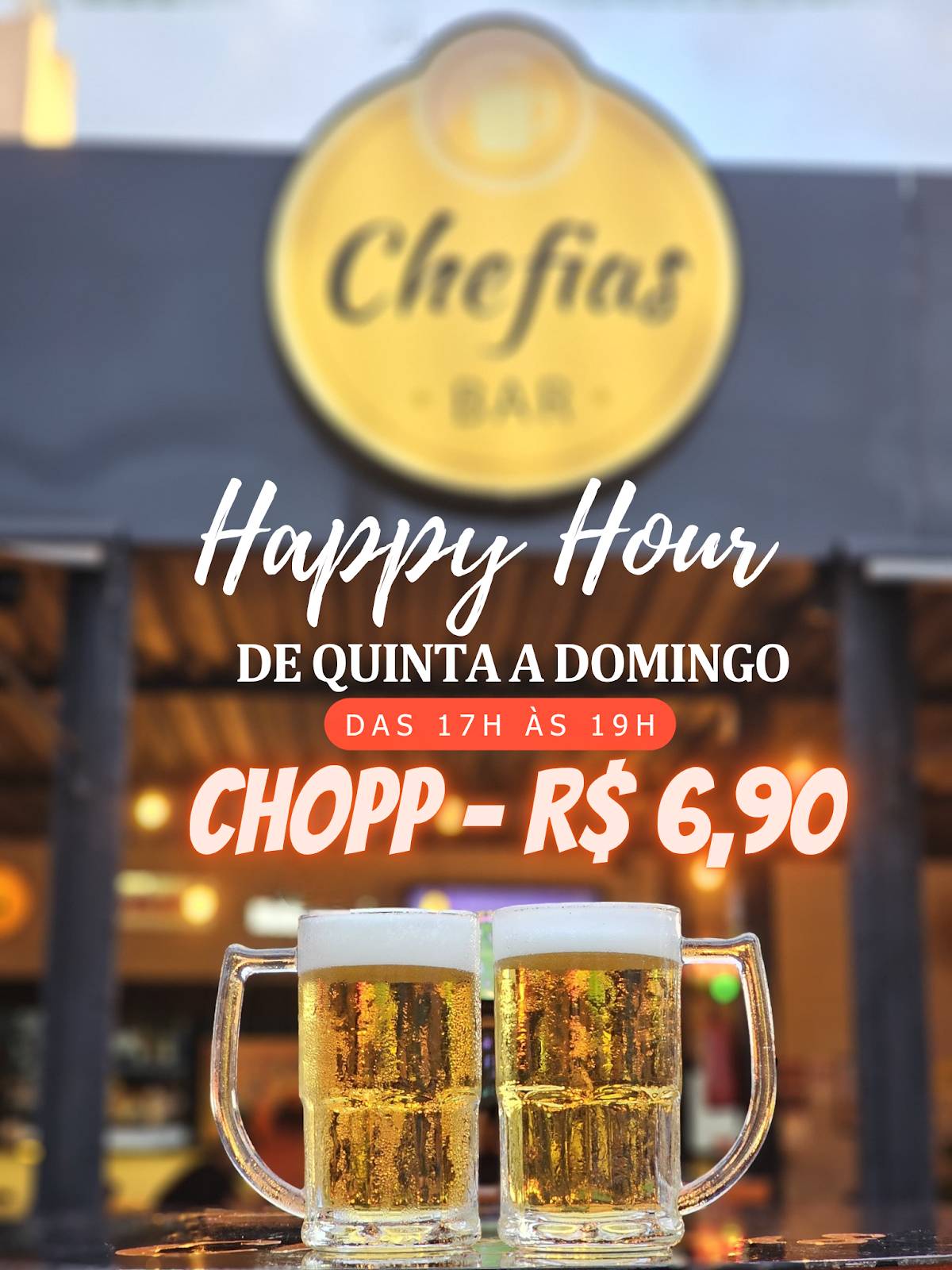Chefias Bar cardápio