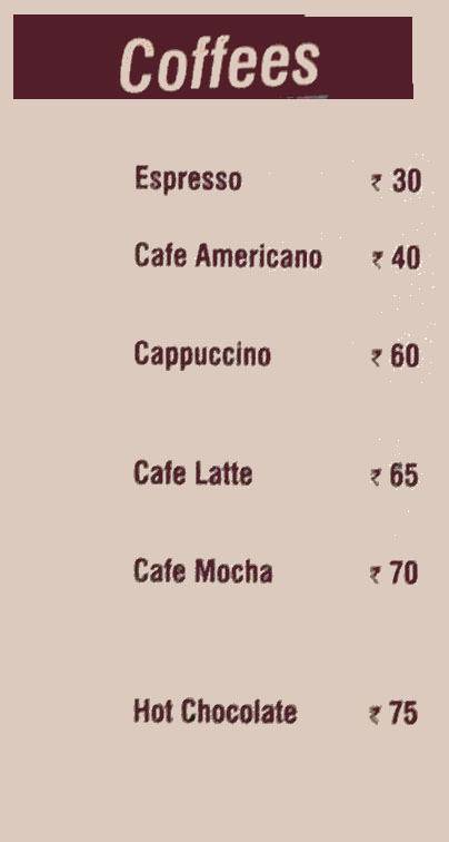 Gingerbread Premium Bakers menu