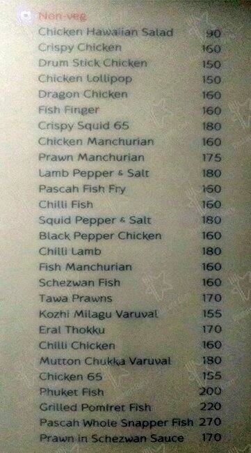 Pascah Multicuisine Restaurant menu