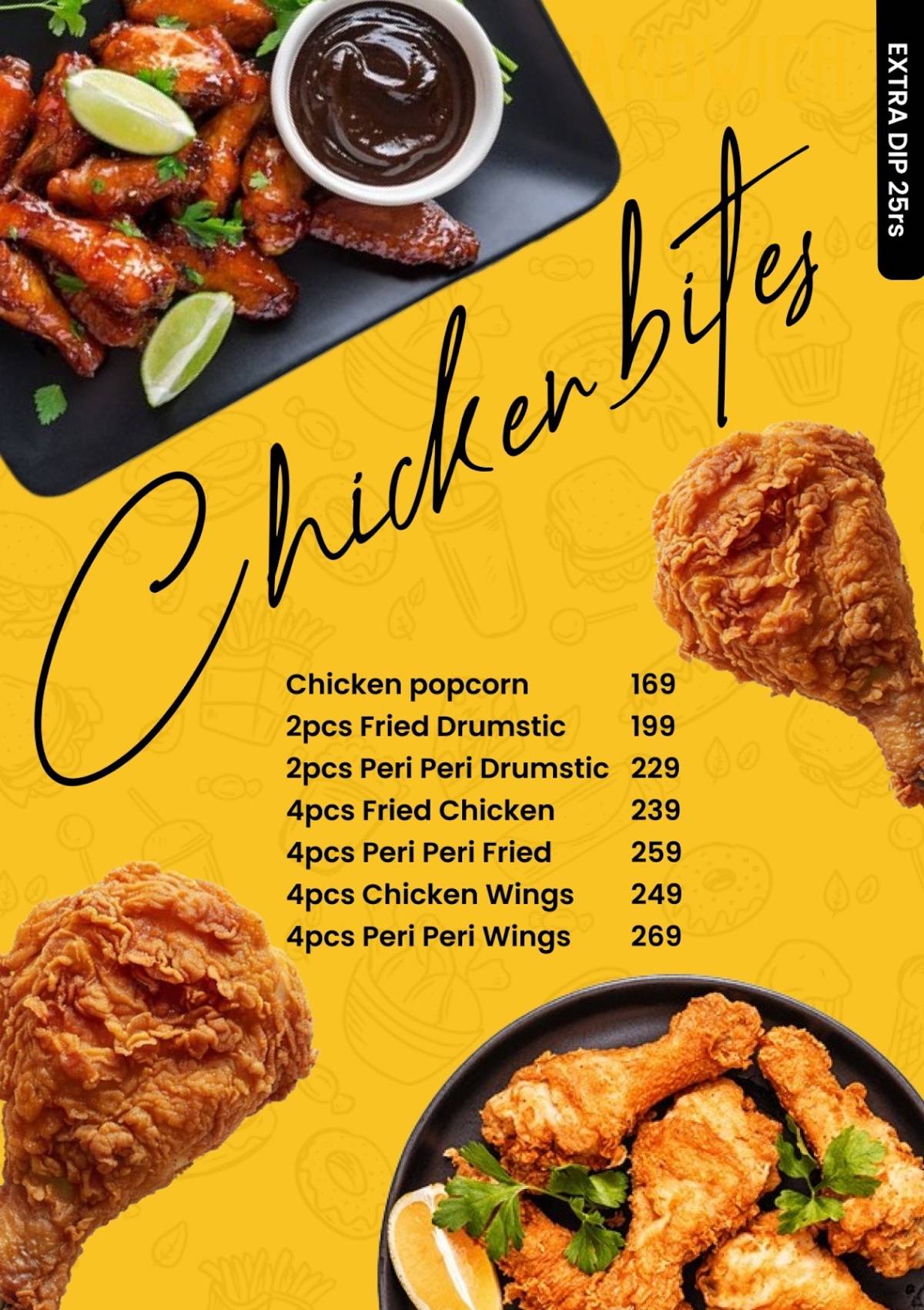 Chicky Chocos Cafe menu