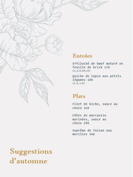 Menu de Le Foyer