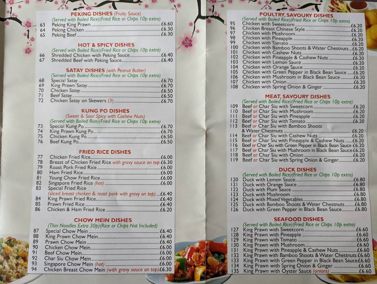 Menu at Chopsticks, Glasgow, 433 Gartloch Rd