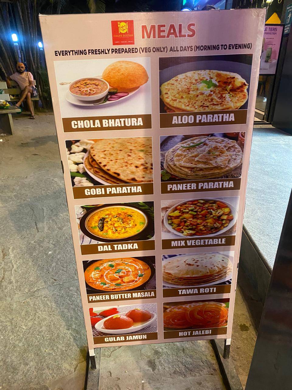 Chupa Rustam menu