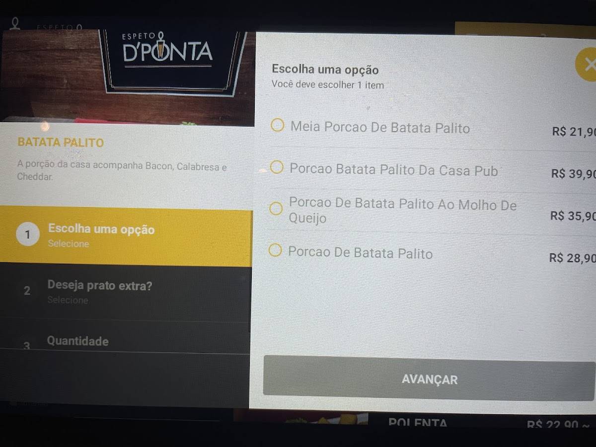 Cia. do Espeto cardápio