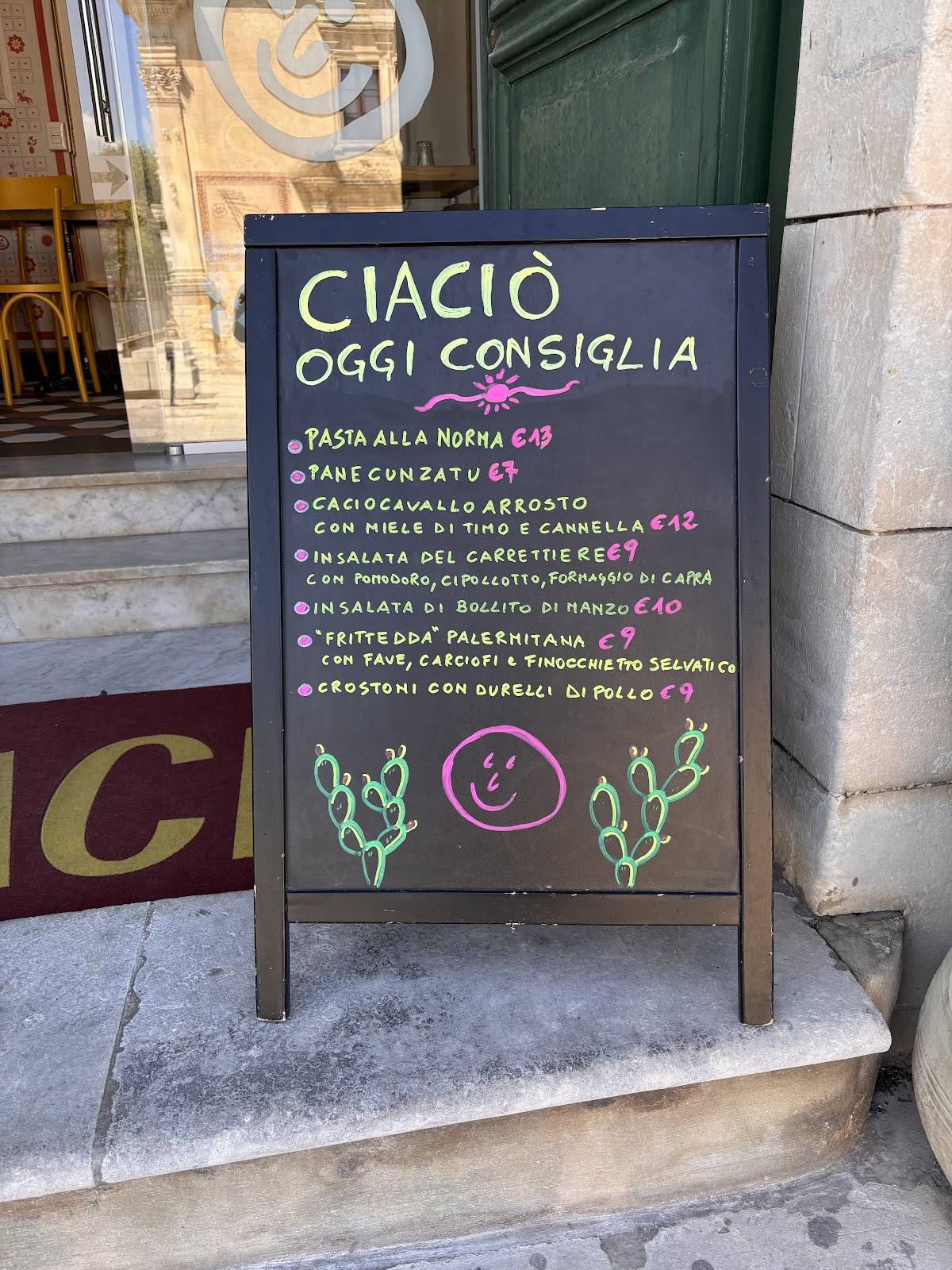 Menu di Ciaciò Pane&vino 