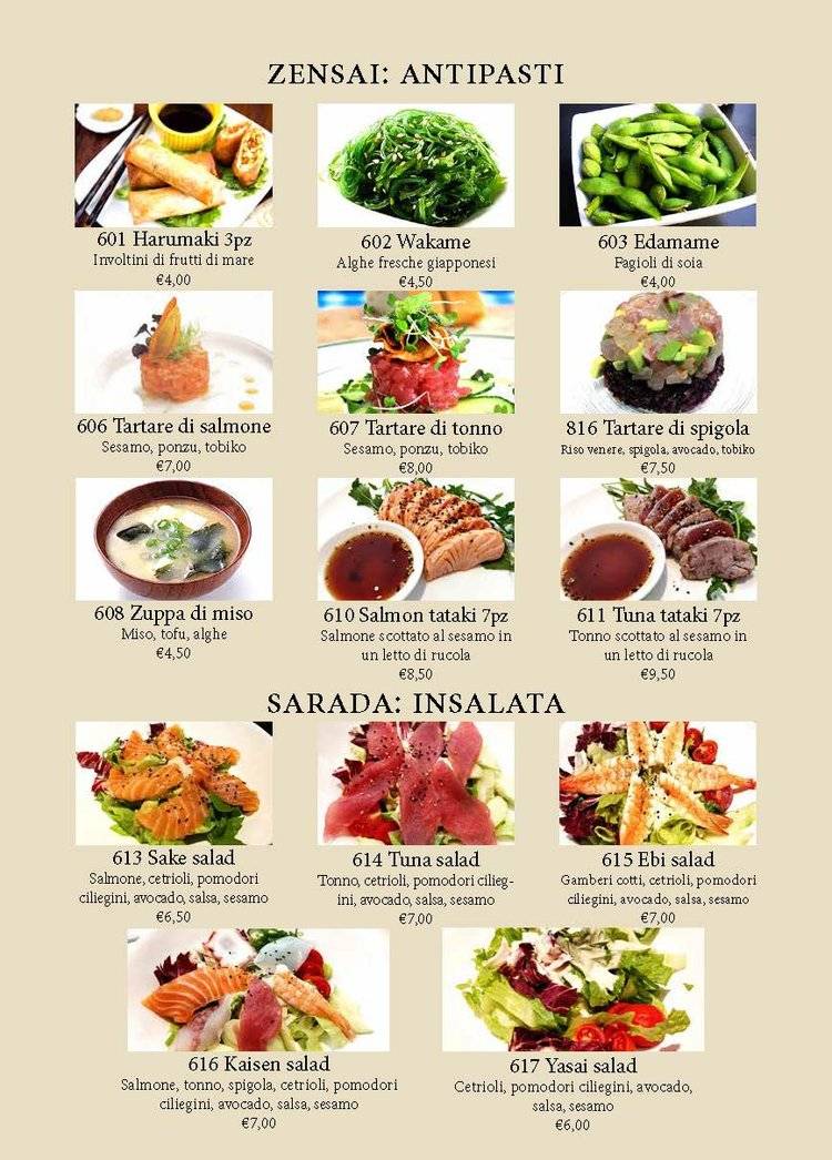 Menu di Città D'Oriente 