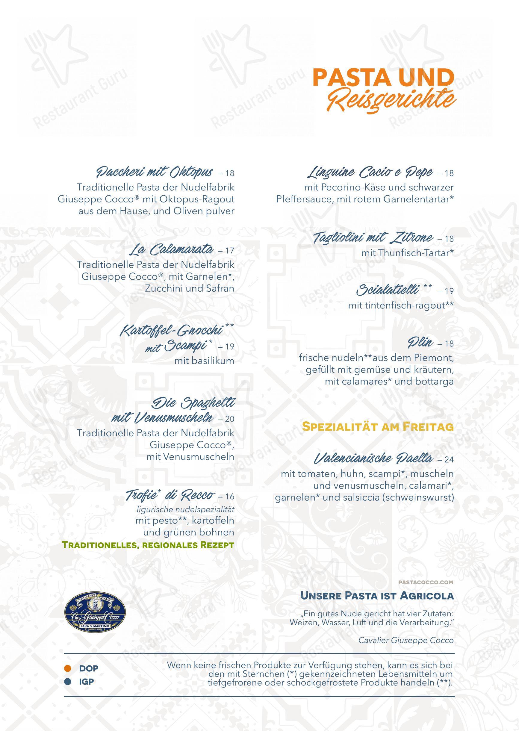 Menu di Clapsy Torino - Основное меню