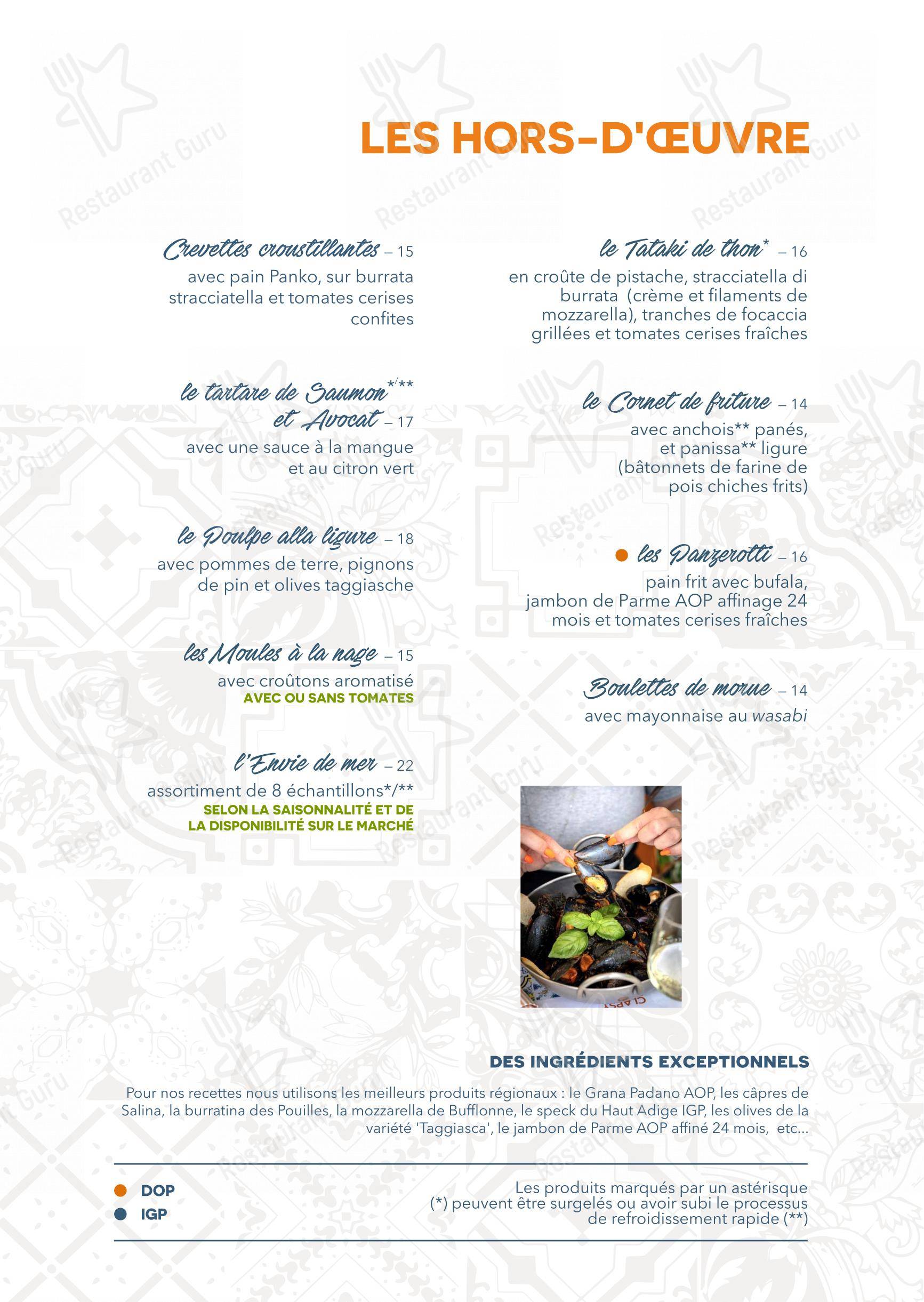 菜单 per Clapsy Torino pizzeria