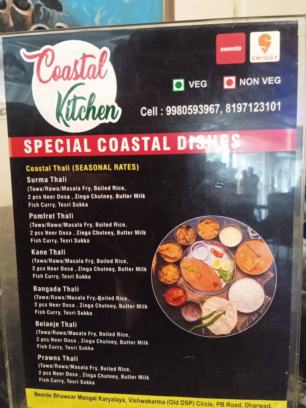 Coastal Kitchen Dharwad menu