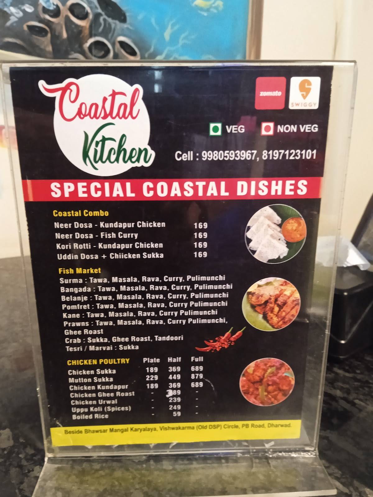 Coastal Kitchen Dharwad menu