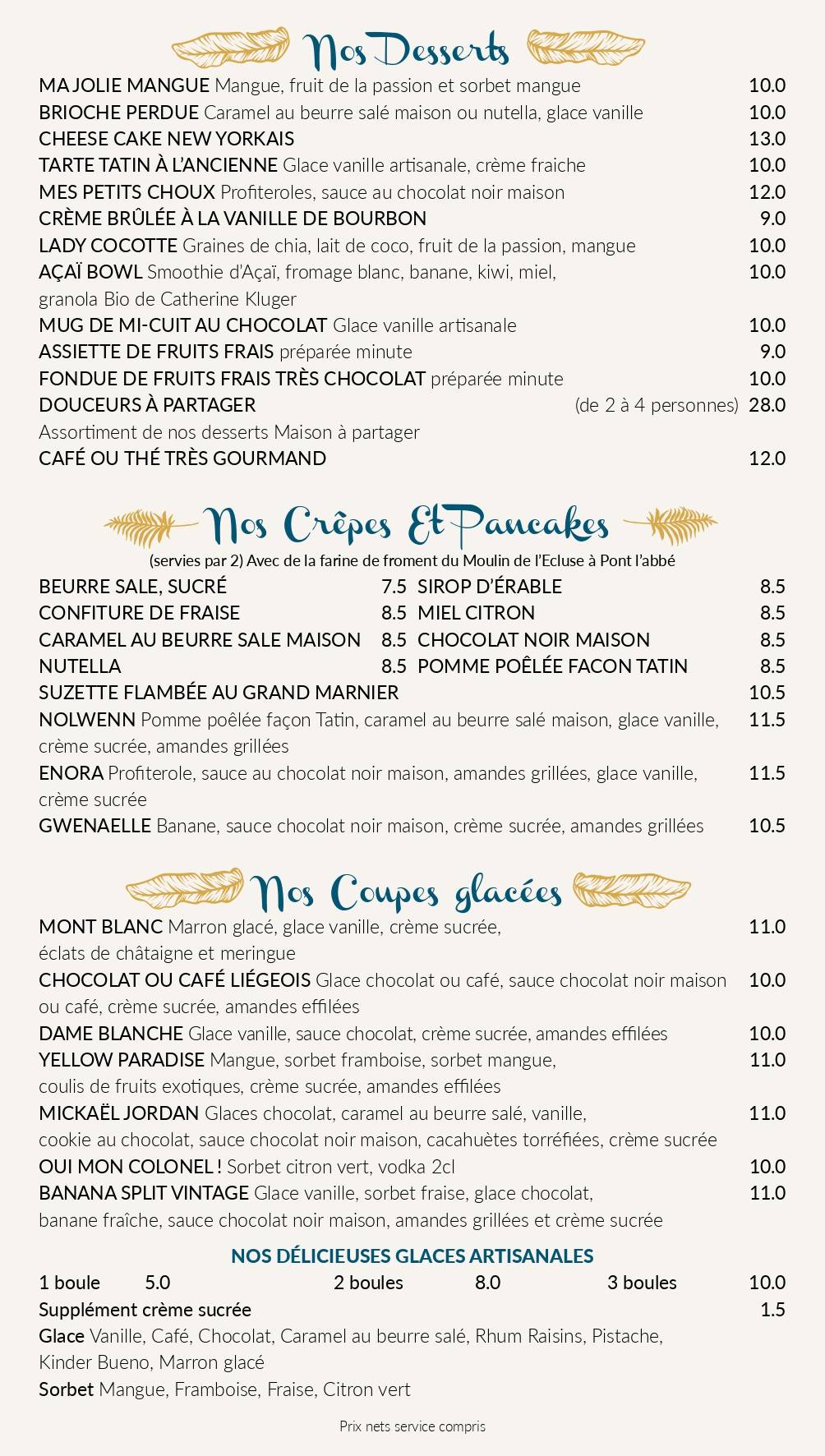 Menu de Cocotte