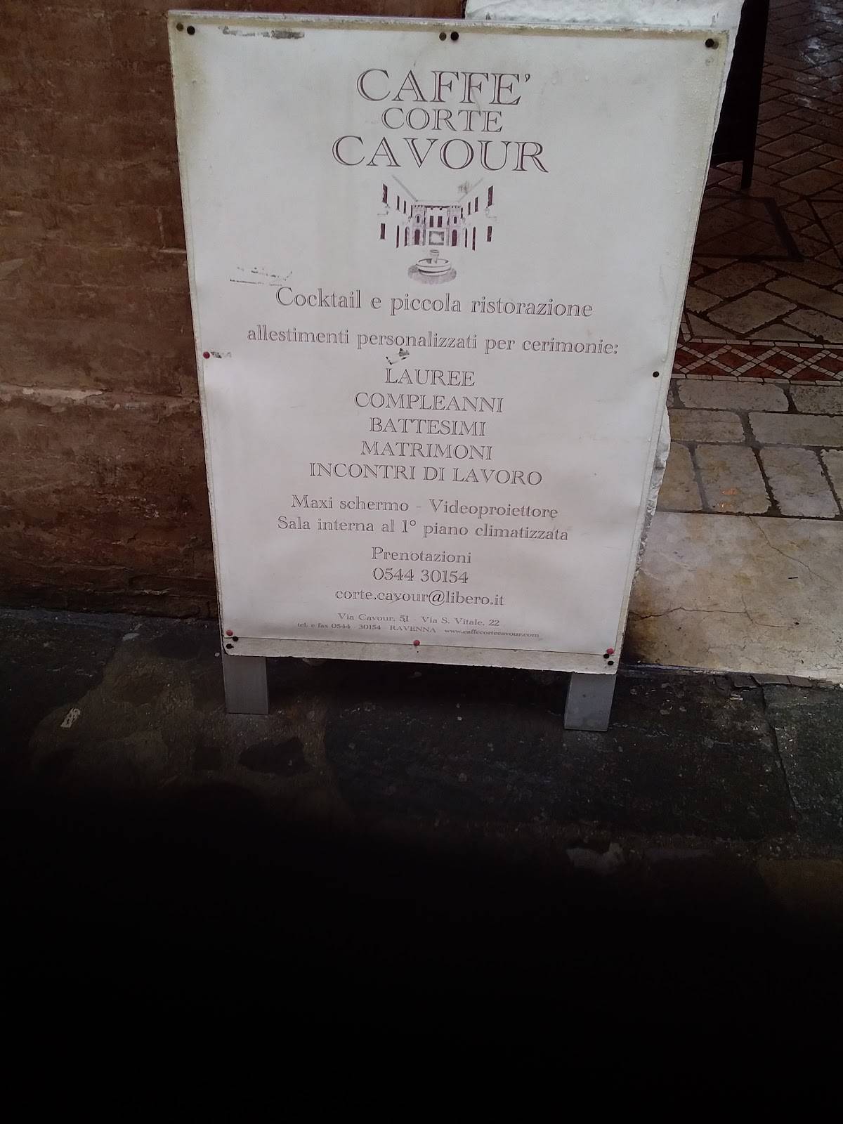 Menu di Caffè Corte Cavour 