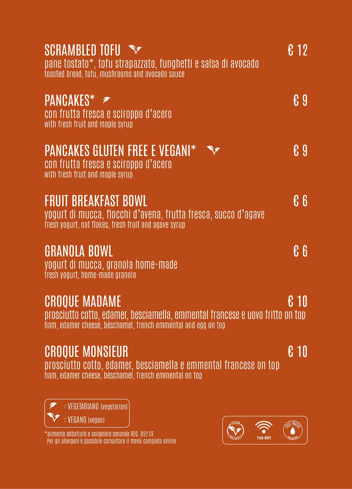 Menu di CoffeeStorming 