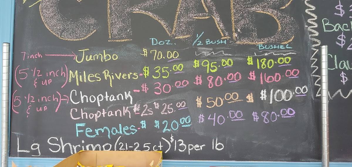 Menu at Cole's Seafood House & Deli restaurant, Easton