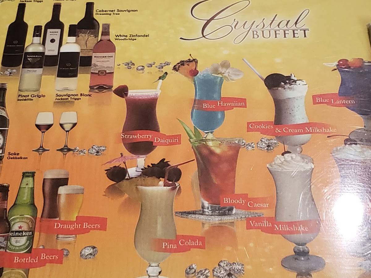 Menu at Crystal Buffet restaurant, Collingwood