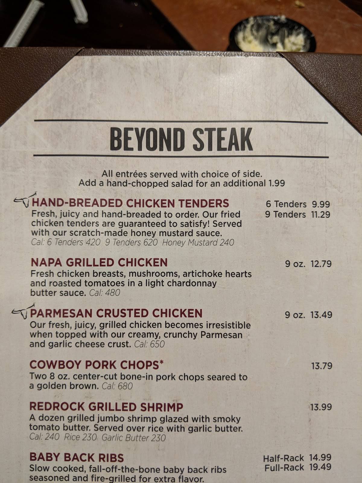 Menu At Longhorn Steakhouse Colorado Springs