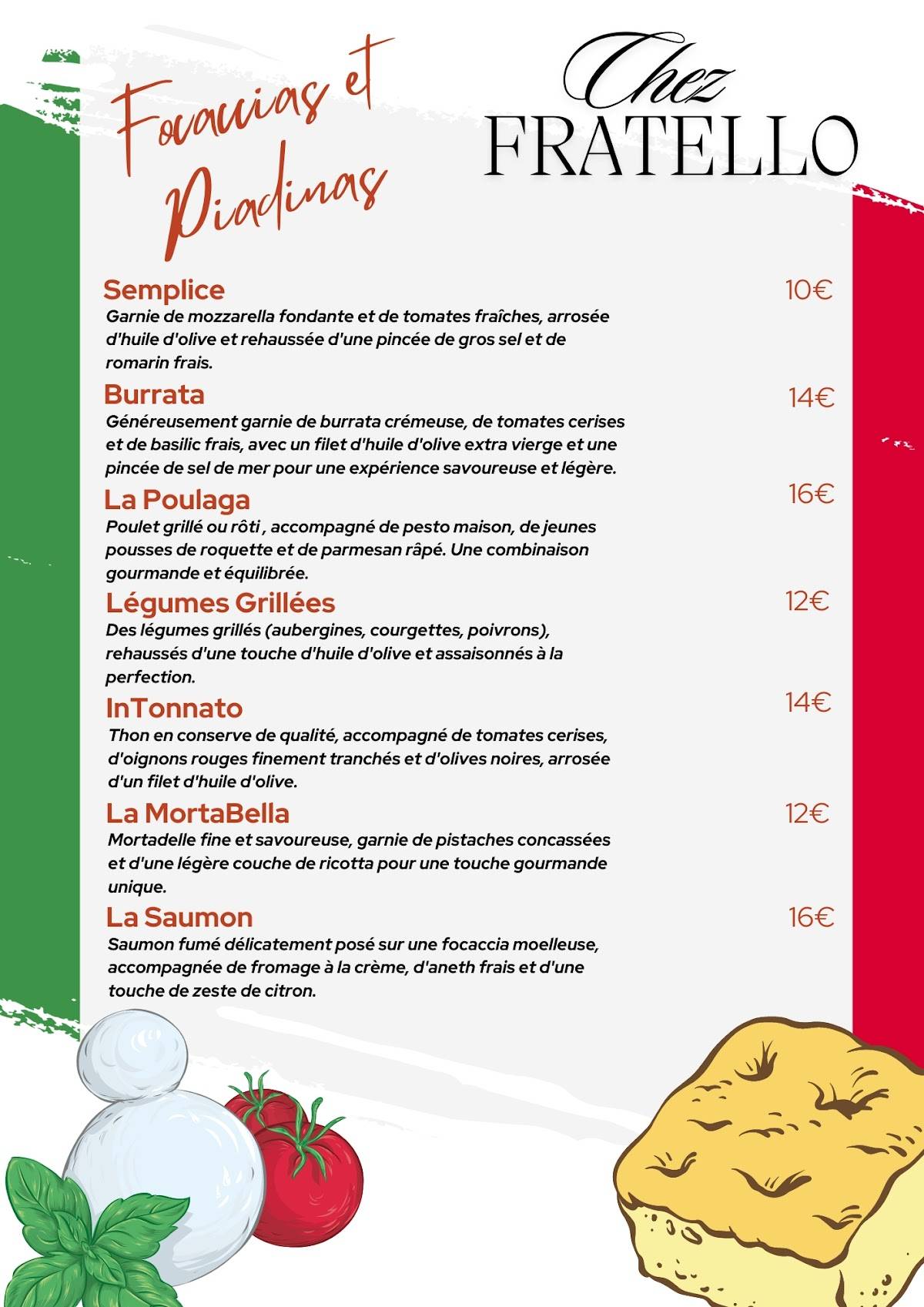 Menu de Come in Italia