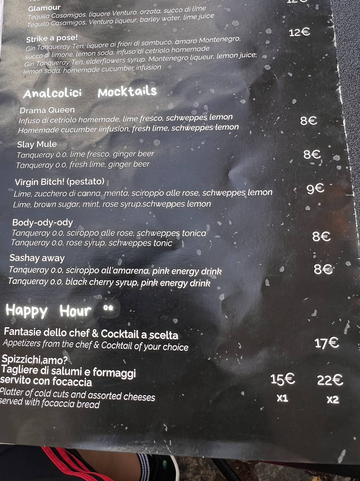 Menu di Coming Out 