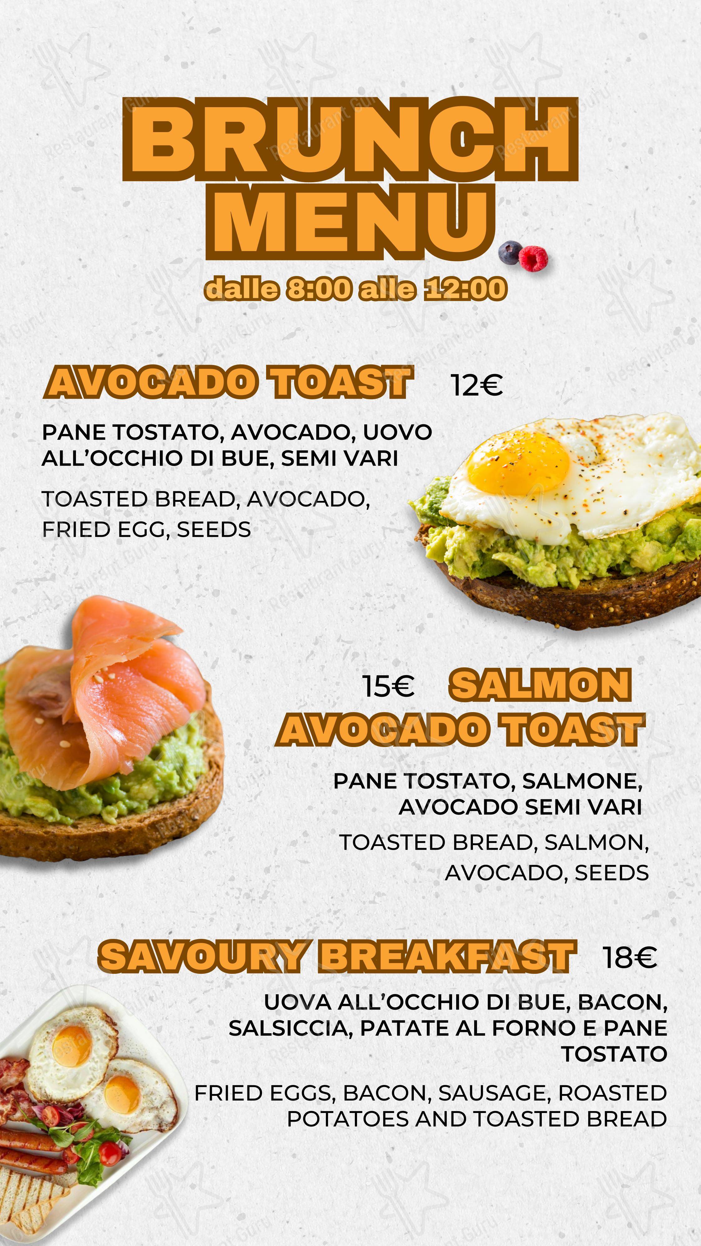 Menu di Coming Out