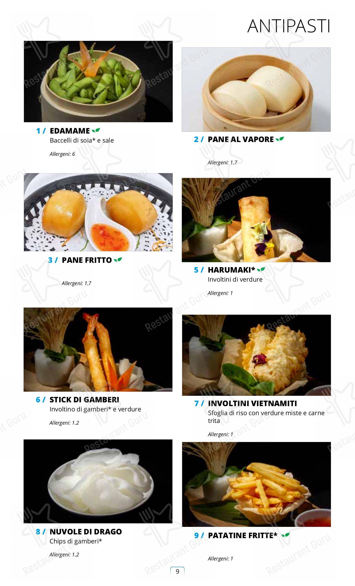Menu di Sushi City Como - Коктейльная карта