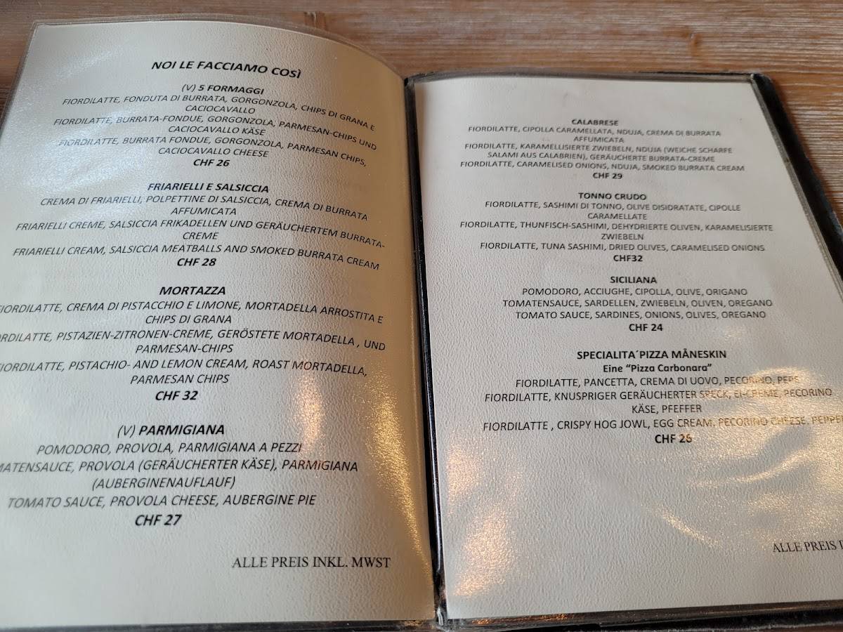 Menu di Con Gusto Schaffhauserplatz 