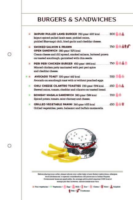 Corby's Restaurant menu
