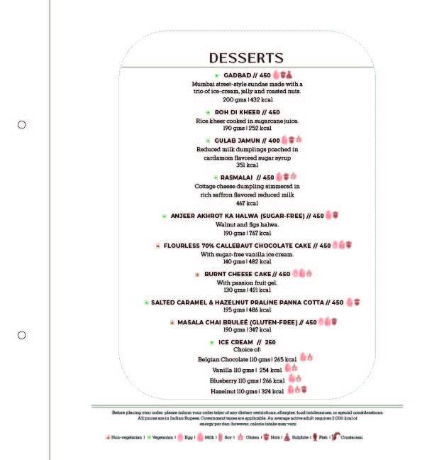 Corby's Restaurant menu