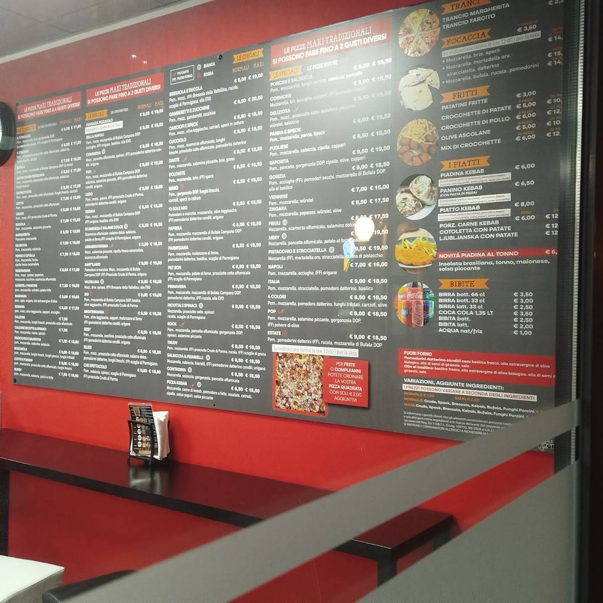 Menu di Cormonspizza 
