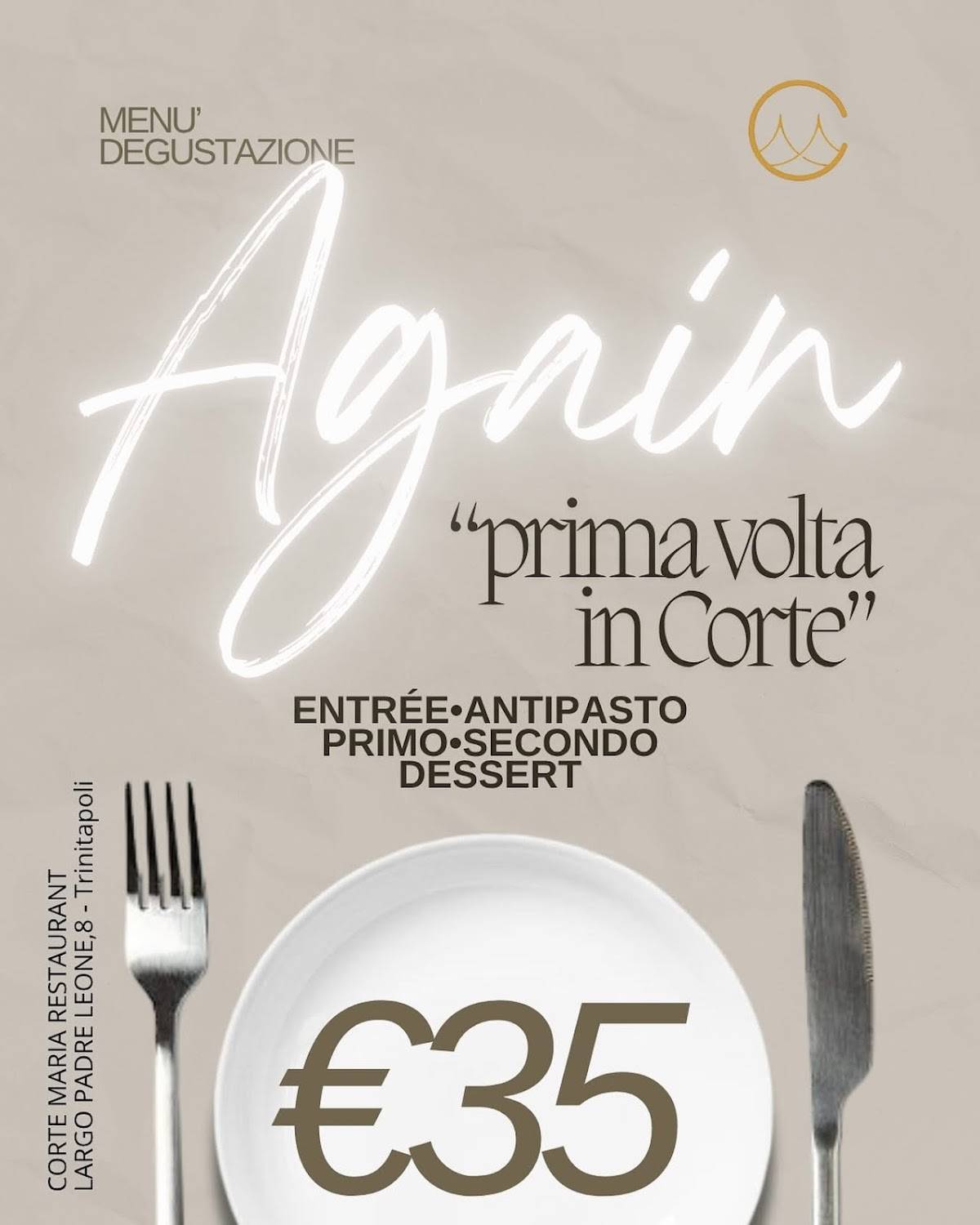 Menu di Corte Maria 