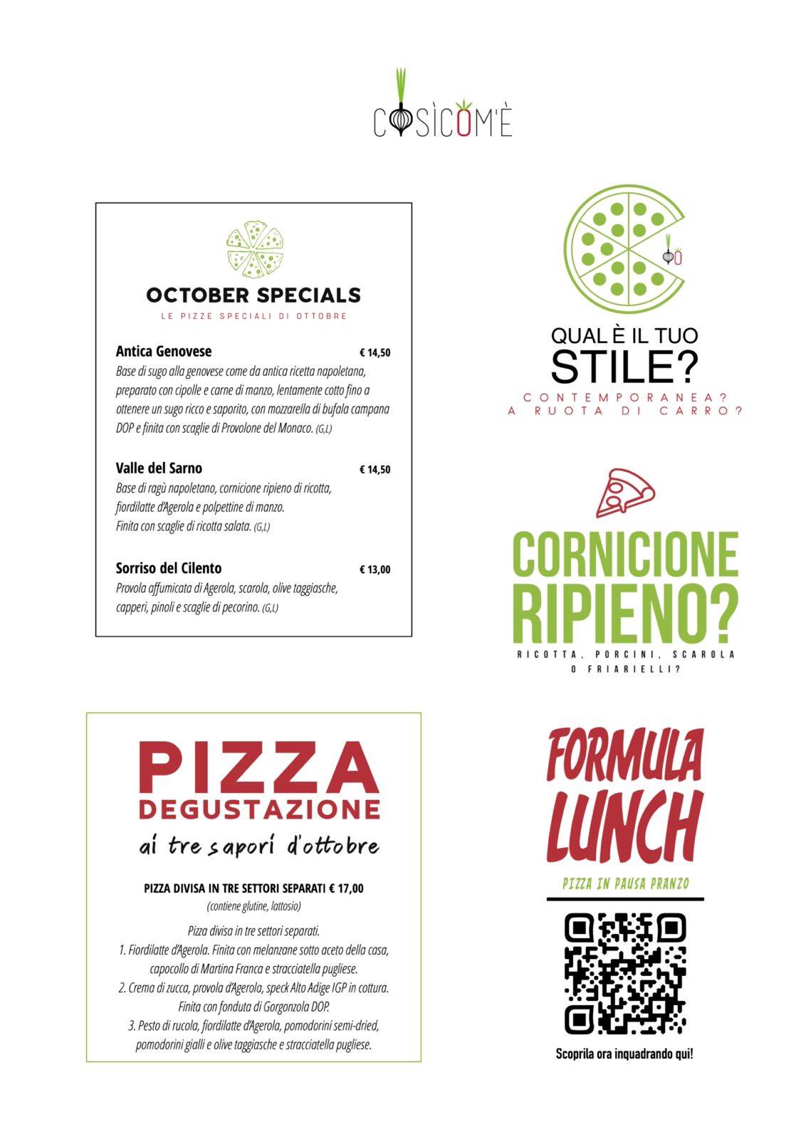 Menu di Così Com'è 