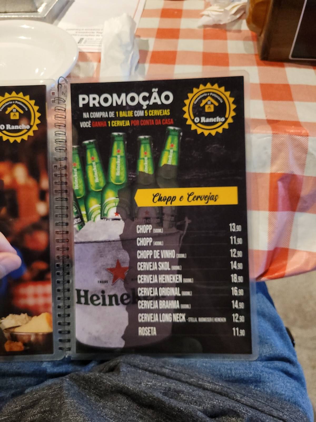 Costelaria e Petiscaria o Rancho cardápio