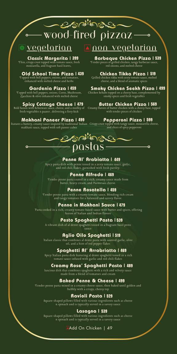 Courtyard Revibe - Cafe & Restaurant Dwarka menu