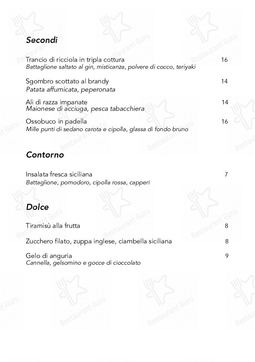 Menu di Cozzitorto Osteria del Capitano - piatti e bevande