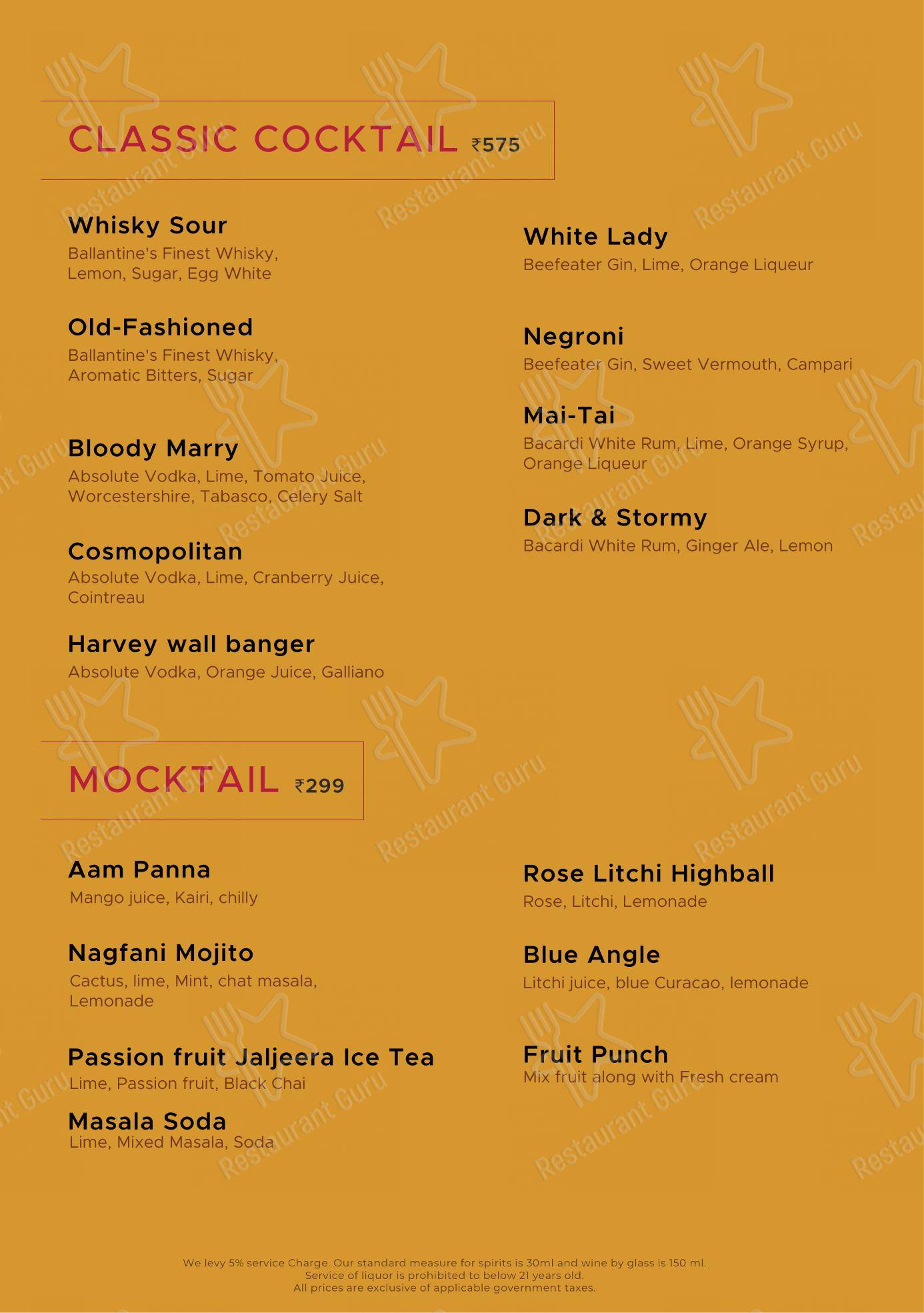 Menu bar for the Cravings Coffee Shop restaurant