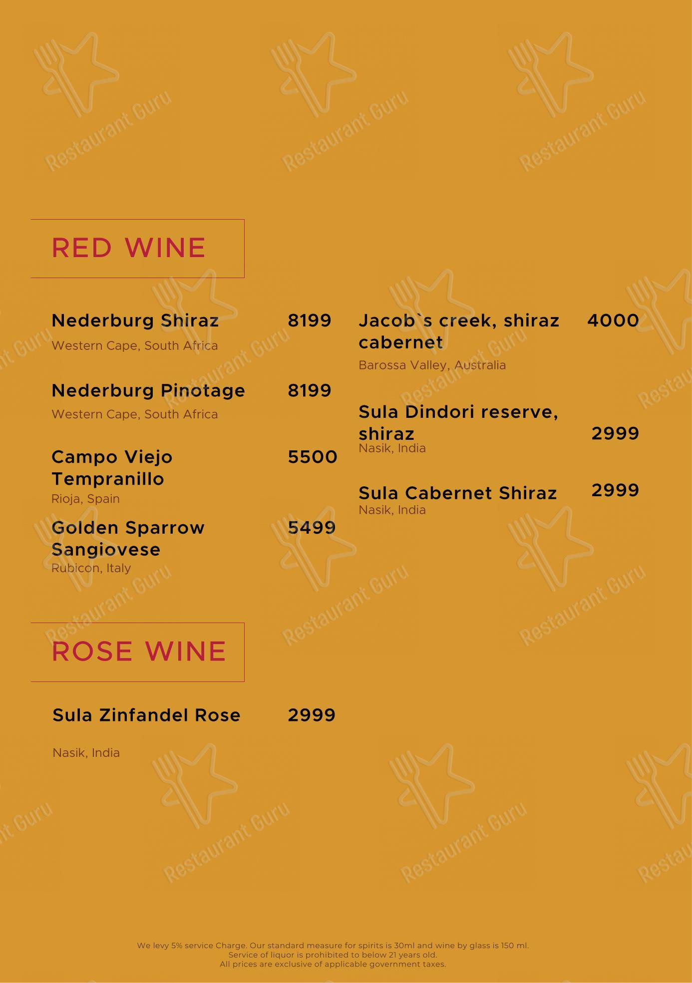 Cravings Coffee Shop - Menu bar