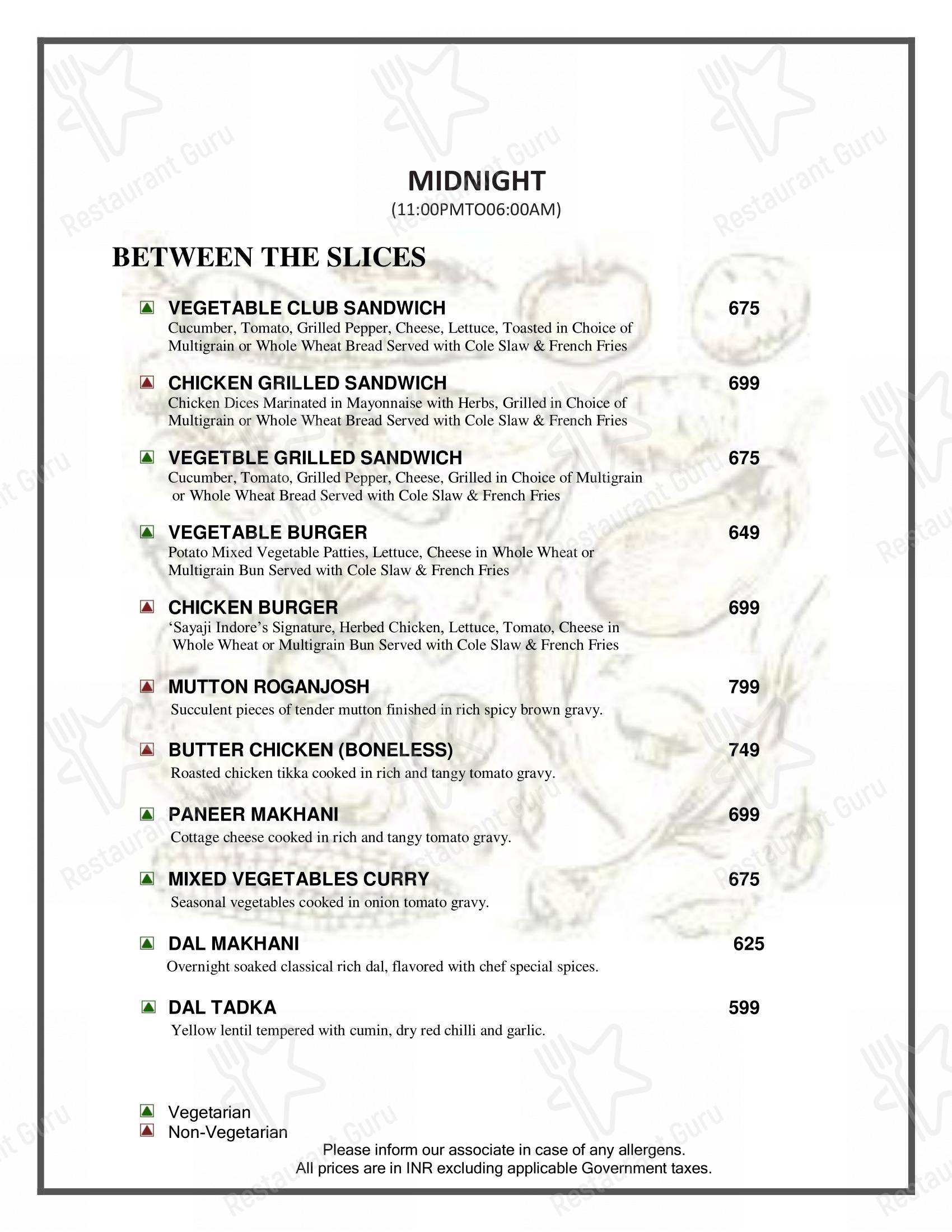 Ночное меню for Cravings Coffee Shop in Indore