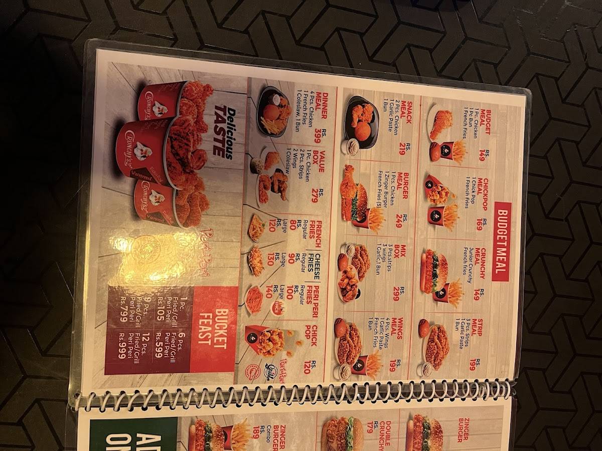 Crunchy's MG Road Thrissur menu