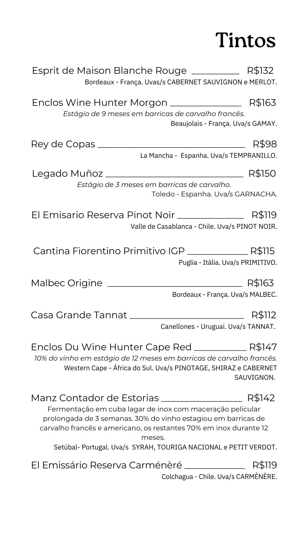 Barvinho Restô.Bar cardápio