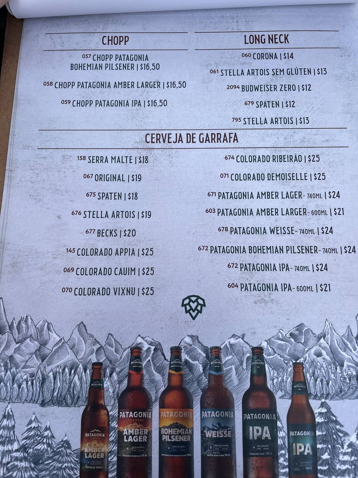 Chinchu - Bar e Parrilla cardápio