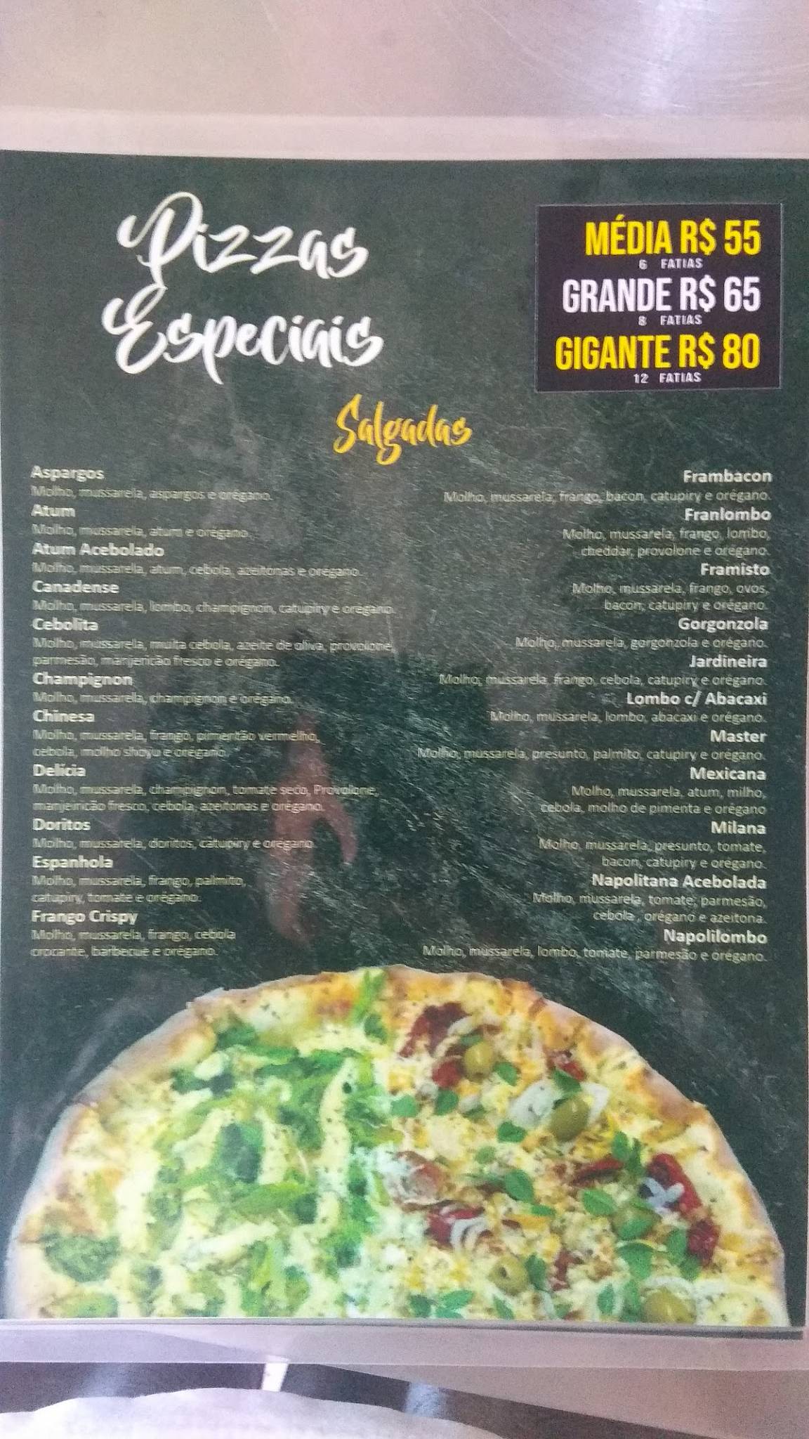 Pizza Lídios cardápio