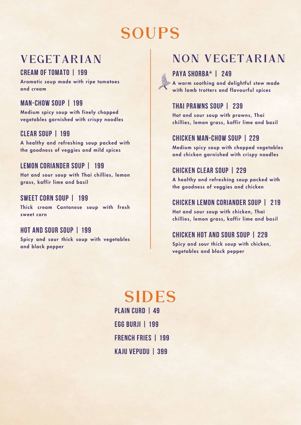 DASARA menu